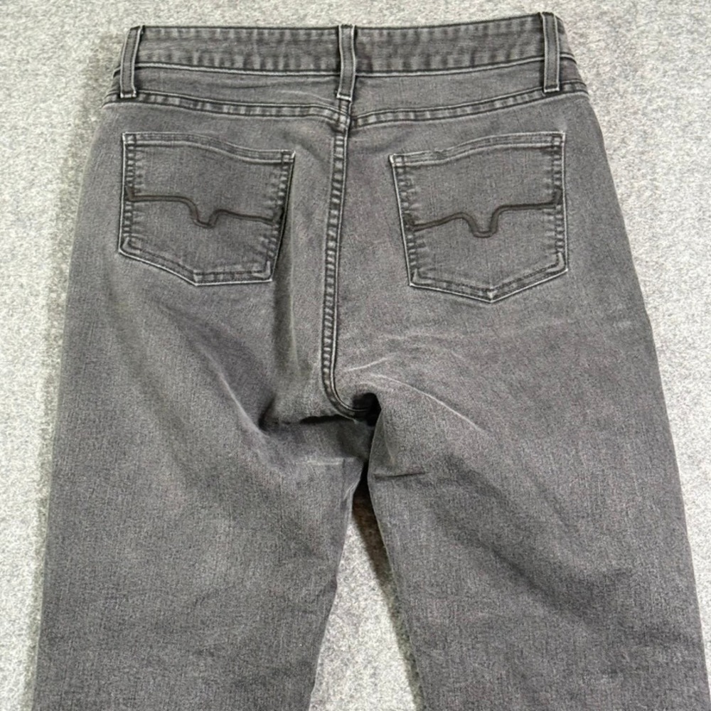 Kimes Ranch Jennifer Faded Black High Rise Flare Leg Jeans Size 6/32 Made in USA